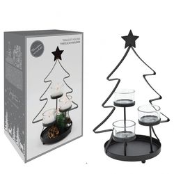 Teelichthalter Glas Baum D20cm H19cm