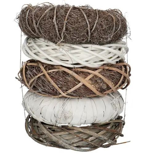 Kranz Stack braun/weiss Sorti D30cm