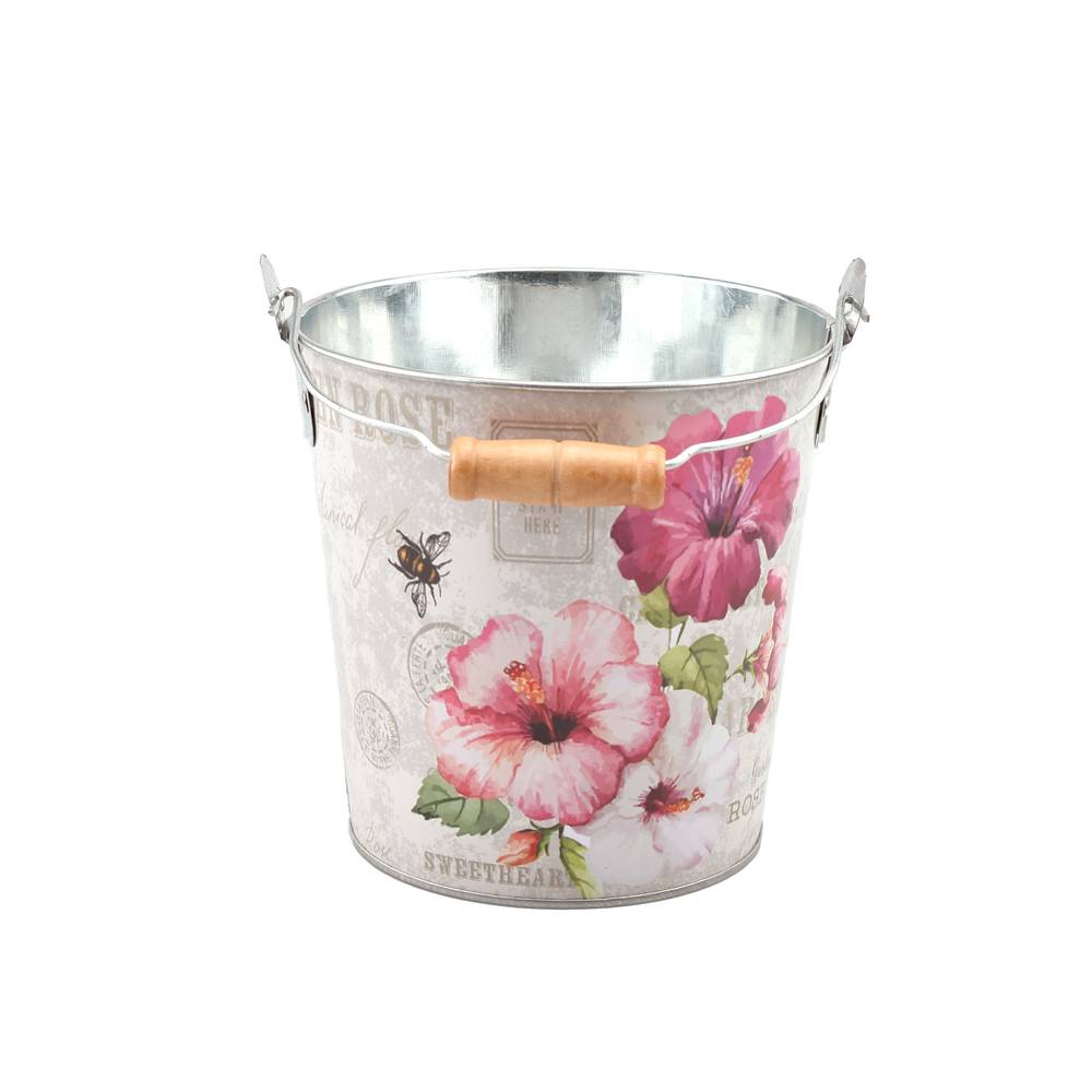 Zink Übertopf Alola +Henkel D14cm H13.5cm