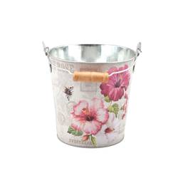 Zink Übertopf Alola +Henkel D14cm H13.5cm