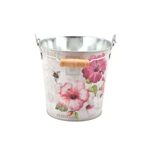 Zink Übertopf Alola +Henkel D14cm H13.5cm