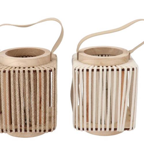 Laterne Cruz Viereck mix creme 13x16x20cm