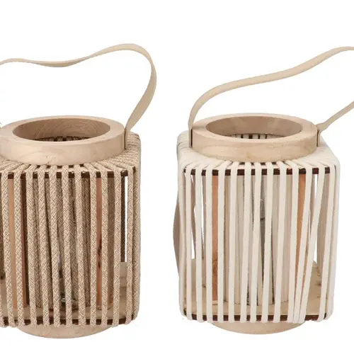 Laterne Cruz Viereck mix creme 13x16x20cm