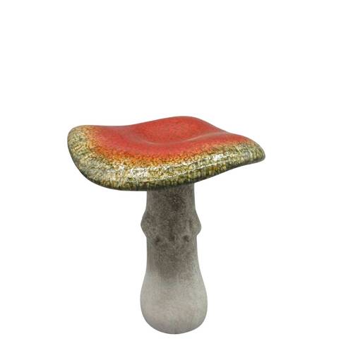 Deko Pilz rot D15cm H16cm