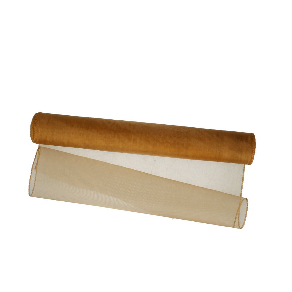 Dekostoff Rolle 40cm Organza bronze 9m