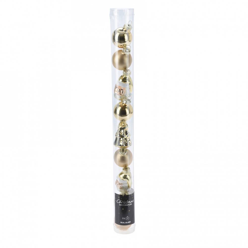 Deko Kugel mix gold D03cm x9