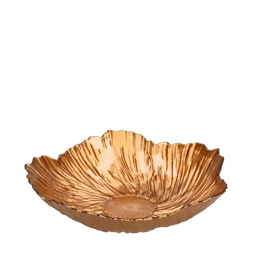 Glas Schale Rania braun D25cm H07cm