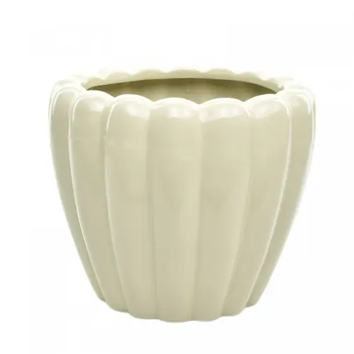 Keramik Übertopf Eva creme D20cm H17cm