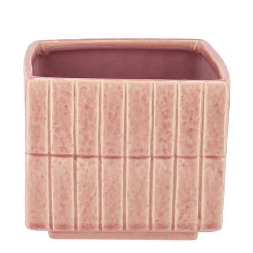 Keramik Übertopf Mirre rosa 14x14x13cm