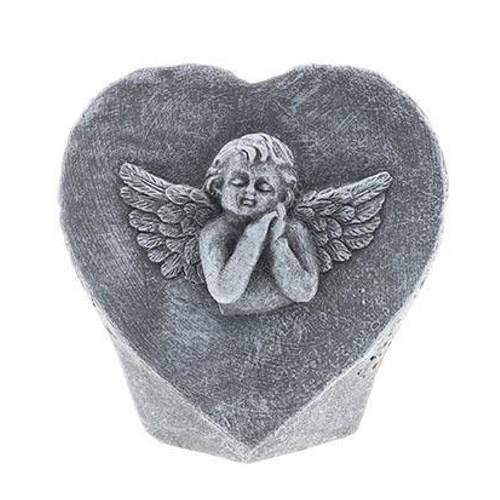 Beton Engel Herz 13x06.5x12cm