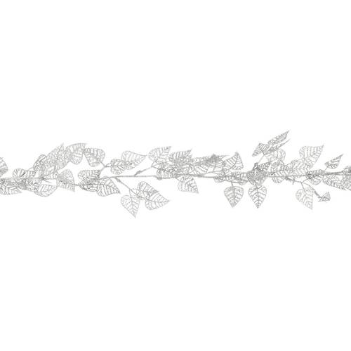 Girlande Blatt silber 180cm