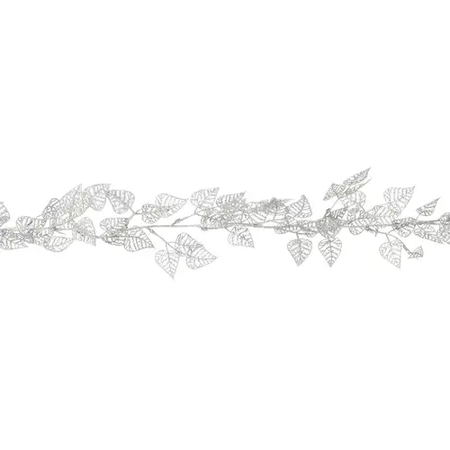 Girlande Blatt silber 180cm