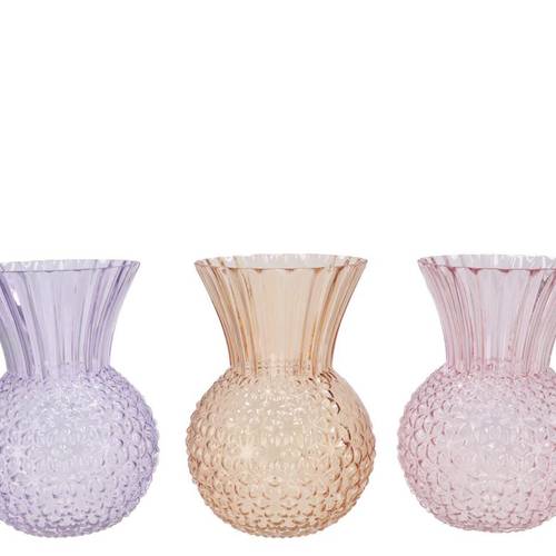 Glas Vase Senna Dreamy pastel mix D16cm H22cm