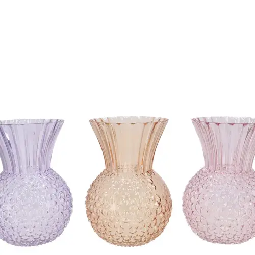 Glas Vase Senna Dreamy pastel mix D16cm H22cm