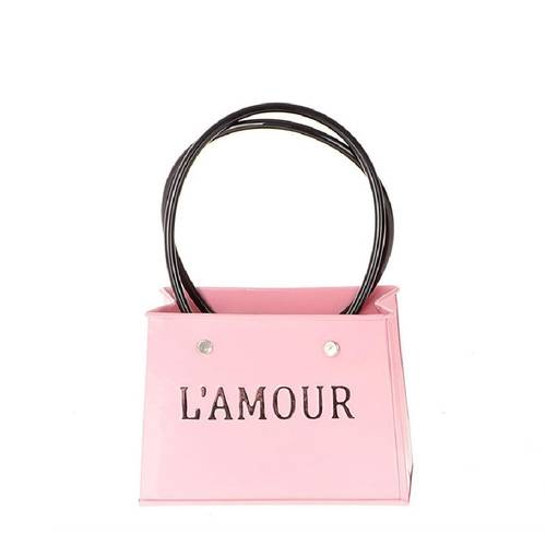 Zink Tasche L'Amour rosa 16x18x15cm