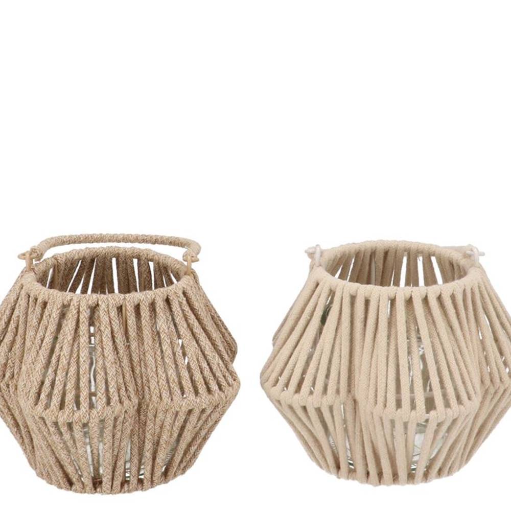 Laterne Cruz Blume mix creme 11x20x14cm