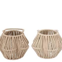 Laterne Cruz Blume mix creme 11x20x14cm