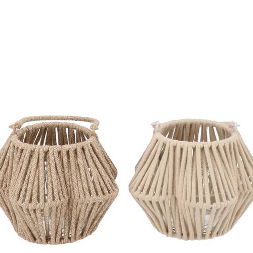 Laterne Cruz Blume mix creme 11x20x14cm