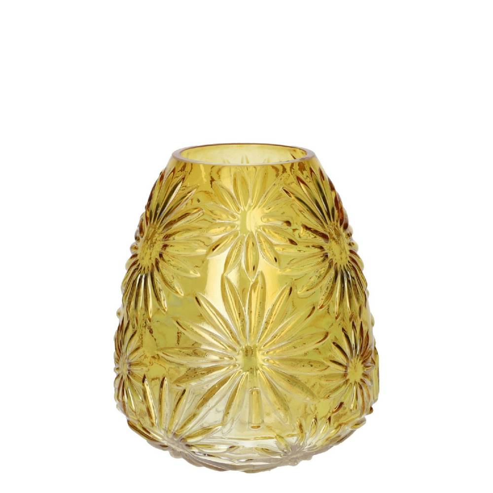 Glas Vase Sarina gelb D17cm .5cm