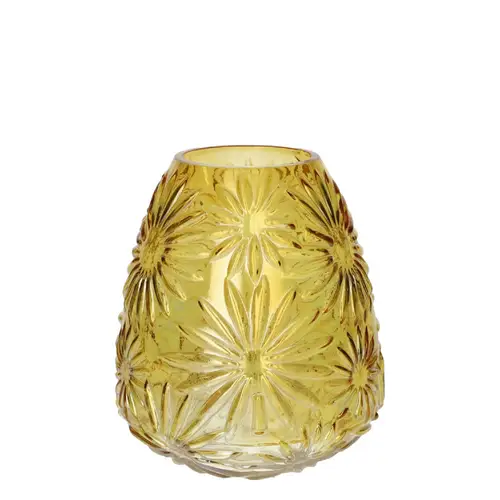 Glas Vase Sarina gelb D17cm .5cm