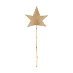 Stern auf Stab Palmblatt natur D29cm H77cm