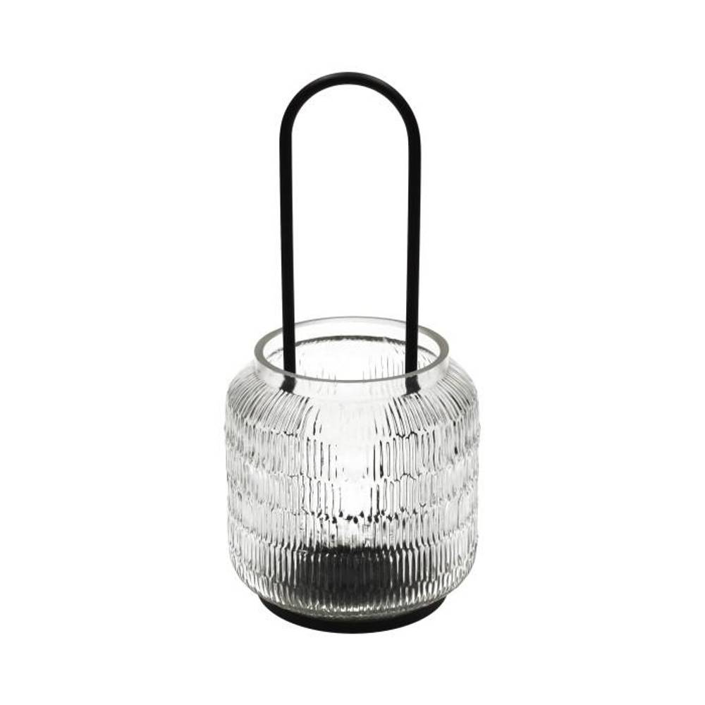 Laterne Lutro schwarz D13cm H28cm