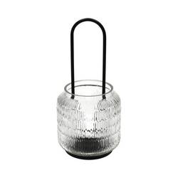 Laterne Lutro schwarz D13cm H28cm