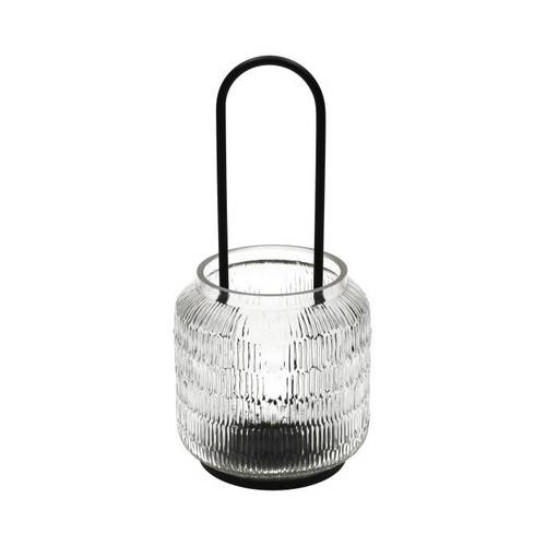 Laterne Lutro schwarz D13cm H28cm