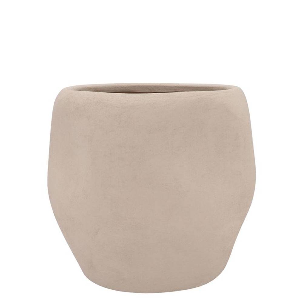 Keramik Übertopf Lisboa creme 14x14x13cm