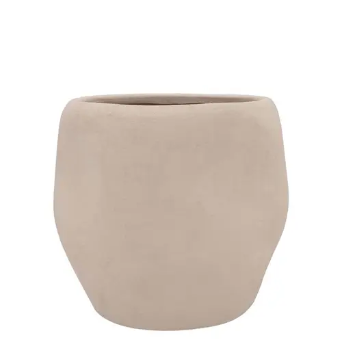 Keramik Übertopf Lisboa creme 14x14x13cm