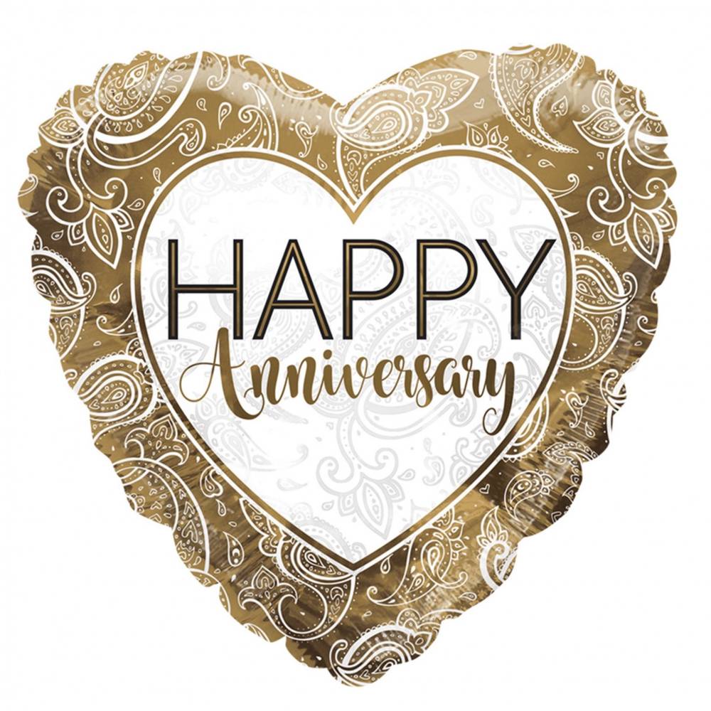 Ballon Eco Happy Birthday gold D45cm