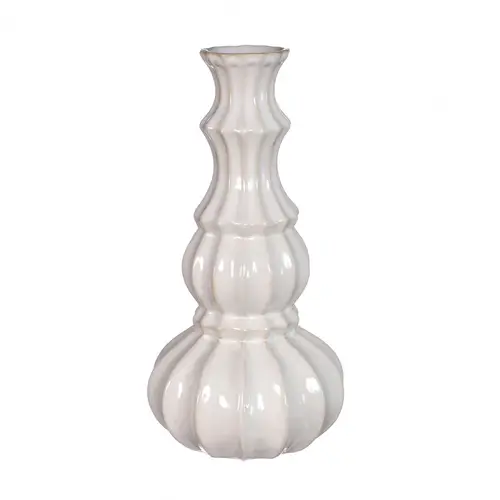 Keramik Vase Delphi creme D03/10cm H20cm