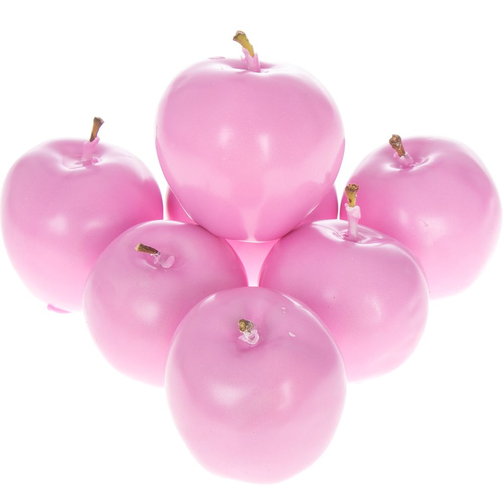 Apfel rosa Wachs D5cm