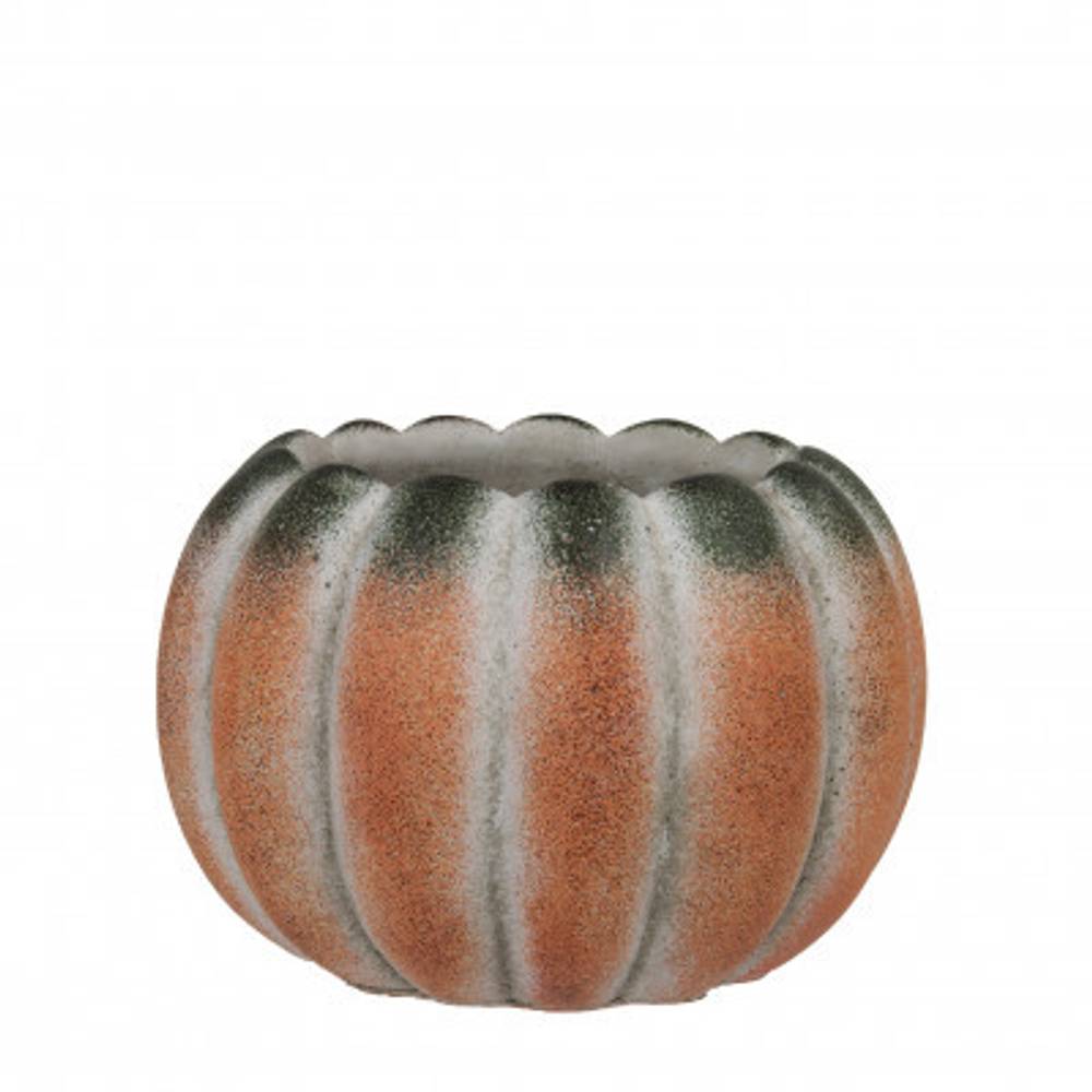 Keramik Schale Kürbis orange D17.5cm H10.5cm 