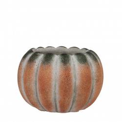 Keramik Schale Kürbis orange D17.5cm H10.5cm 