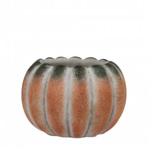Keramik Schale Kürbis orange D17.5cm H10.5cm 