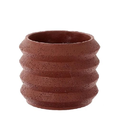 Keramik Übertopf Canelli burgundy D16cm H19.5cm
