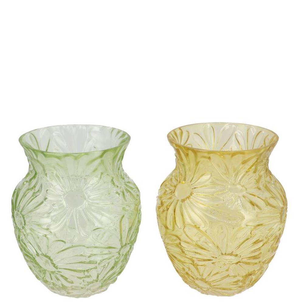 Glas Vase Lily mix grün D16cm H19cm