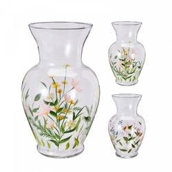 Glas Vase Fleurs mix D16.5cm H27cm