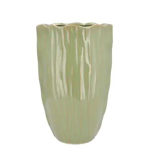 Keramik Vase Lima Long grün 21x21x35cm