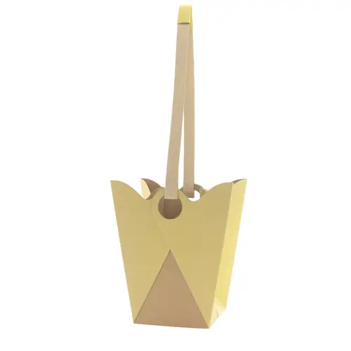 Tasche Kraftique gelb 19/19X12/12x22.5cm