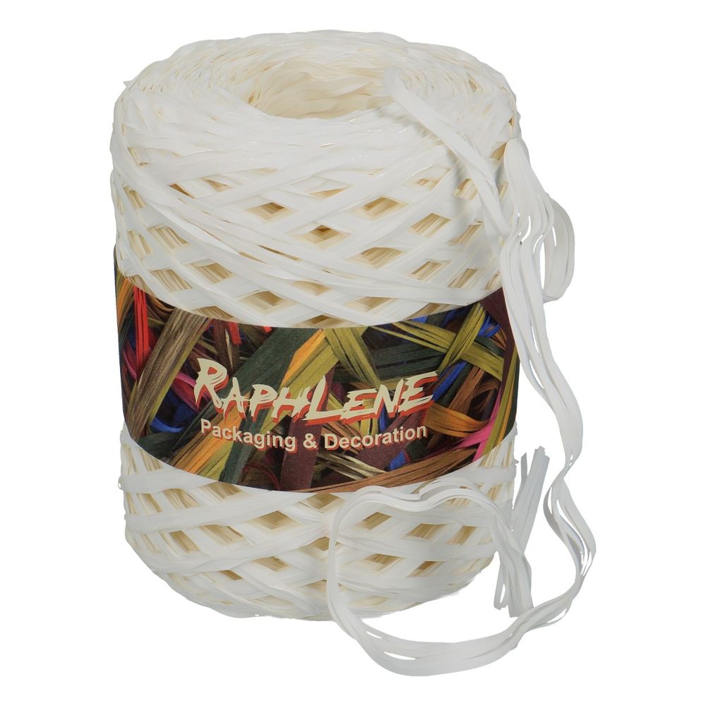 Raffia Rolle weiss 13mm 200m