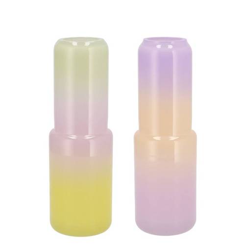 Glas Vase May Dreamy mix pastel 09x09x25cm