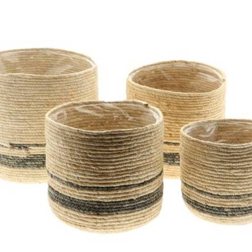 Korb Finn 4/Set natur grau D33cm H32cm