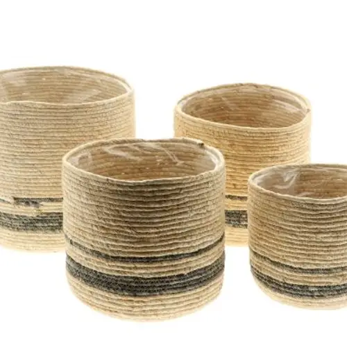 Korb Finn 4/Set natur grau D33cm H32cm