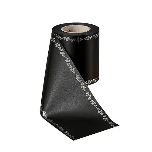 Krago efeu silber schwarz 100mm - 25m