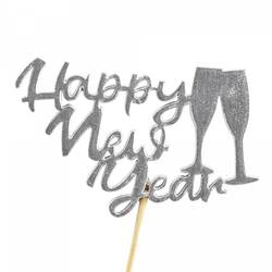 Happy New Year silber D05cm H20cm