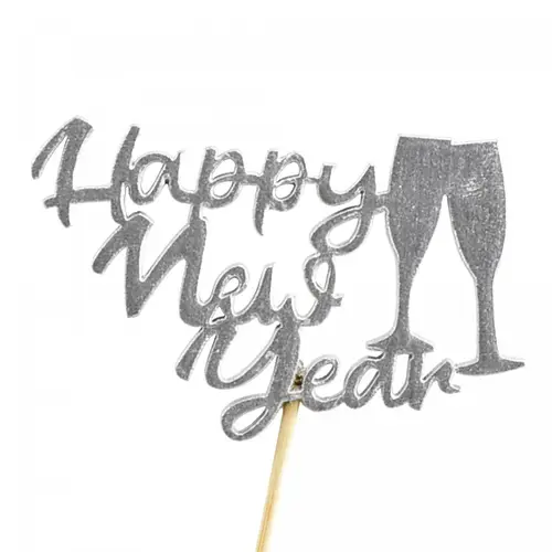 Happy New Year silber D05cm H20cm