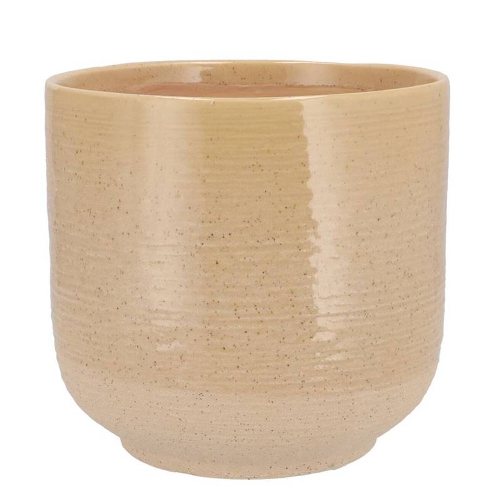 Keramik Übertopf Neva sand 16x16x16cm