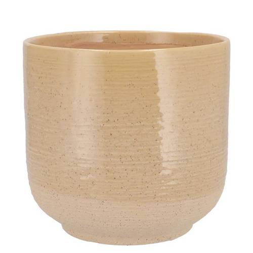 Keramik Übertopf Neva sand 16x16x16cm